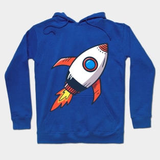 Rocket cartoon icon, vector illustration. Hoodie